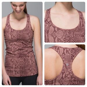 Lululemon Cool Racerback 🐍💜 Snake Bark Berry Multi Size 6 Excellent Condition